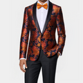 GentCrest Orange Floral Suit - Image 1