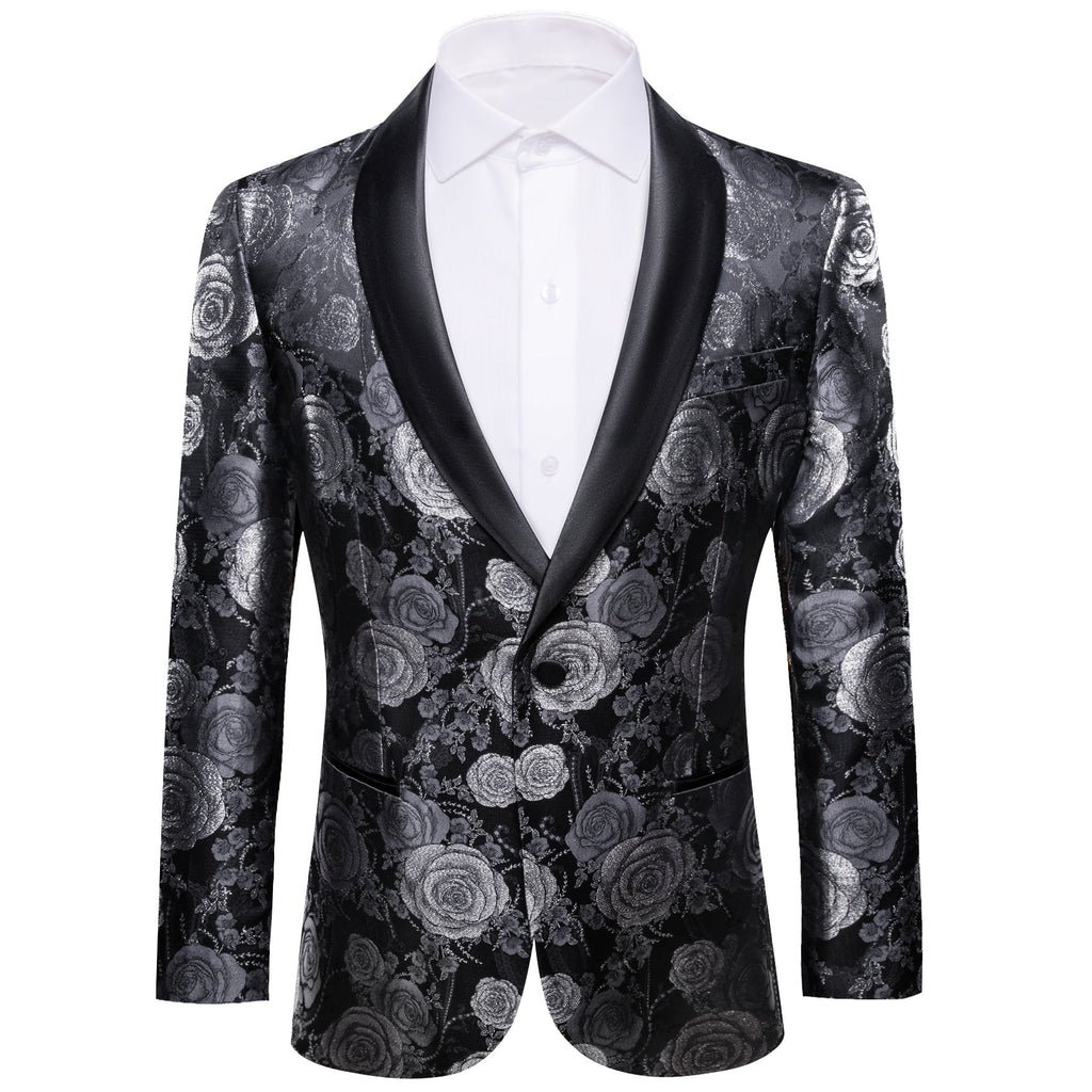 GentCrest Black Floral Suit - Image 2