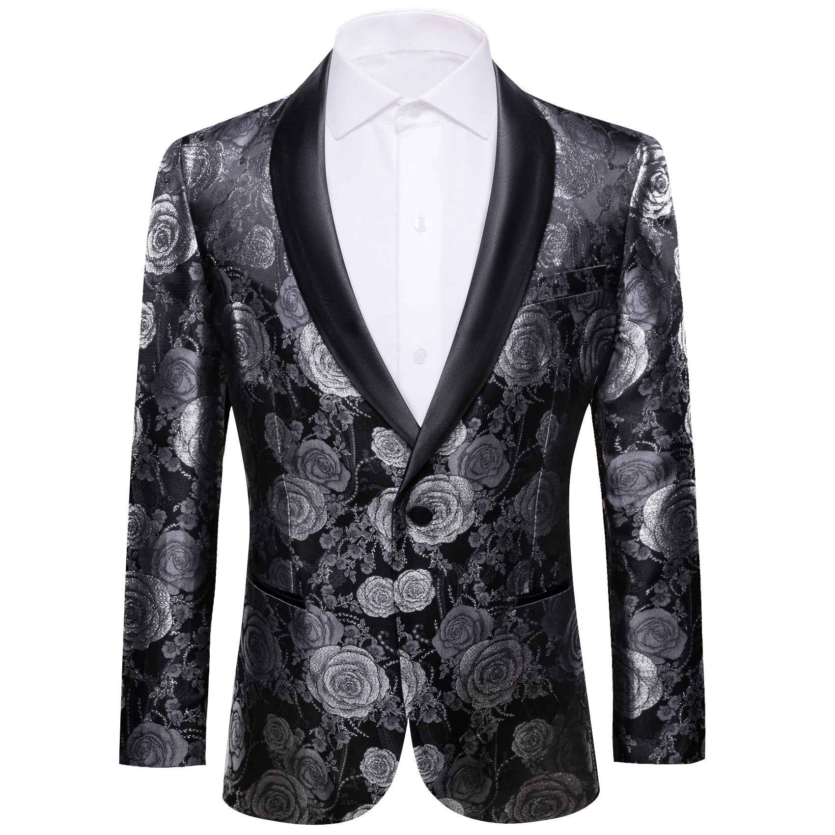 GentCrest Black Floral Suit - Image 2