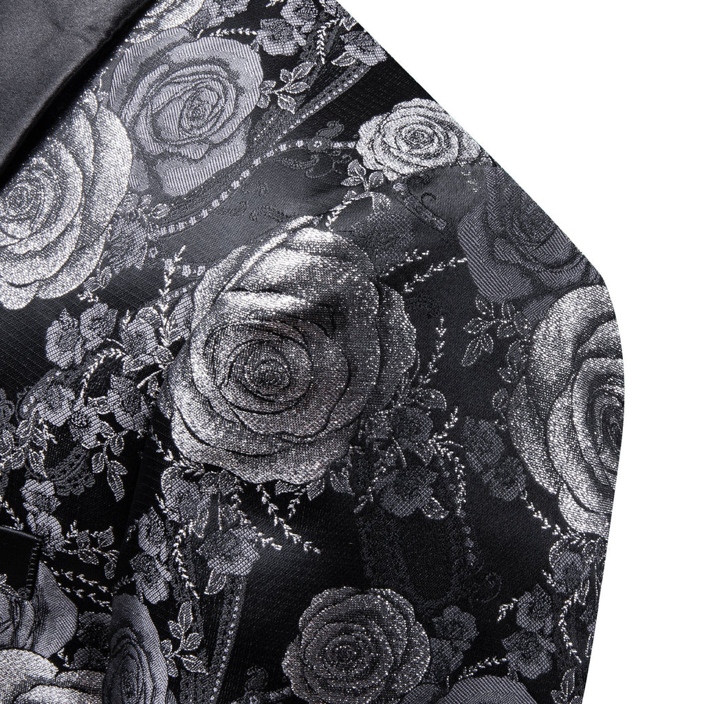 GentCrest Black Floral Suit - Image 6