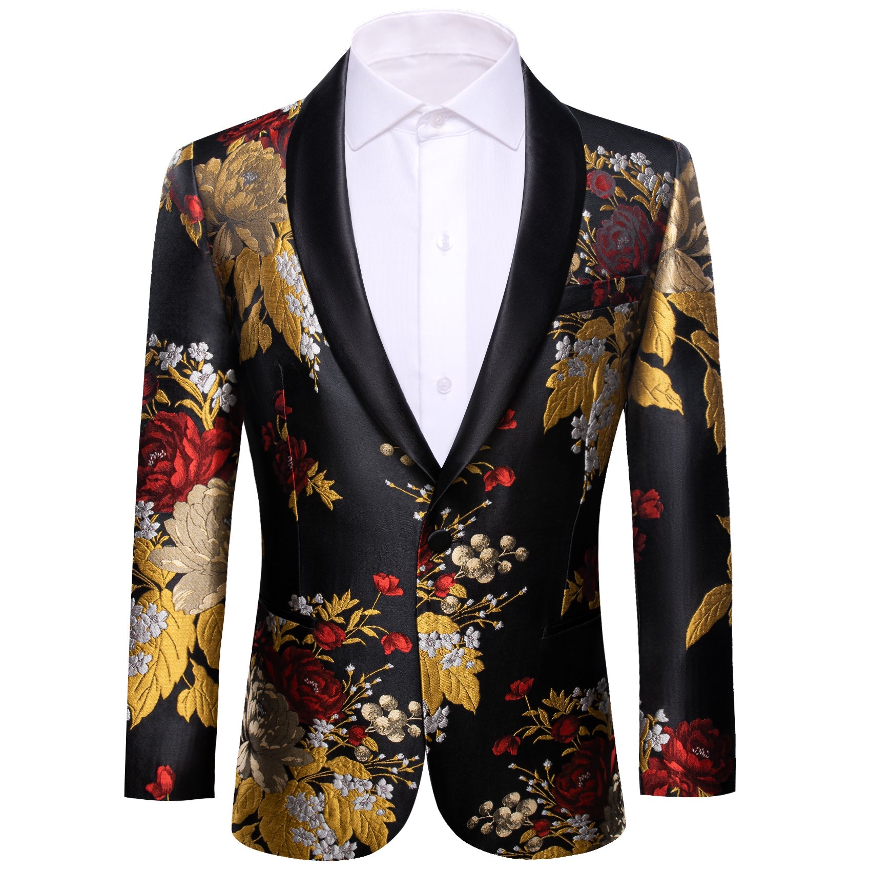 GentCrest Black Floral Suit - Image 2