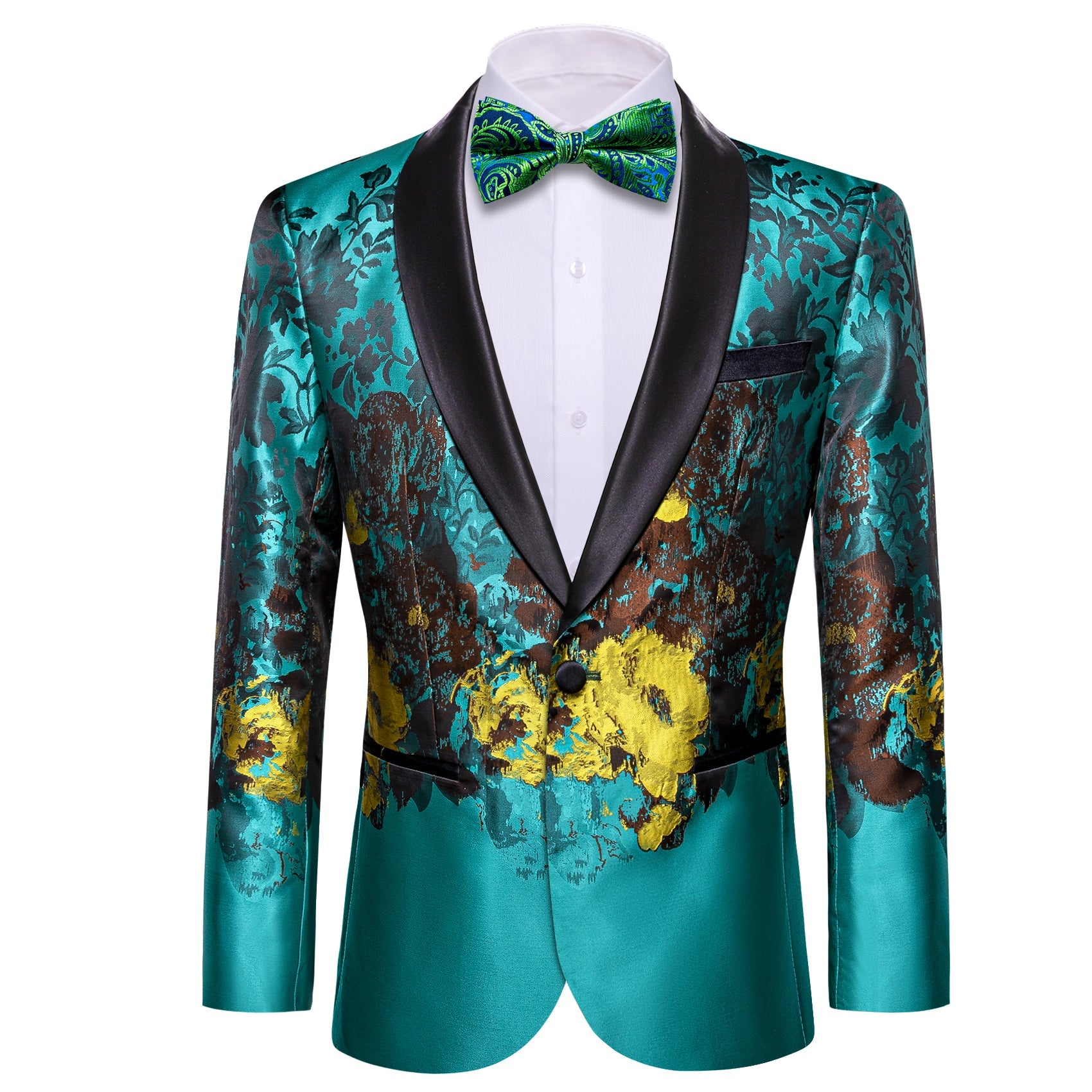 GentCrest Black Floral Suit - Image 1
