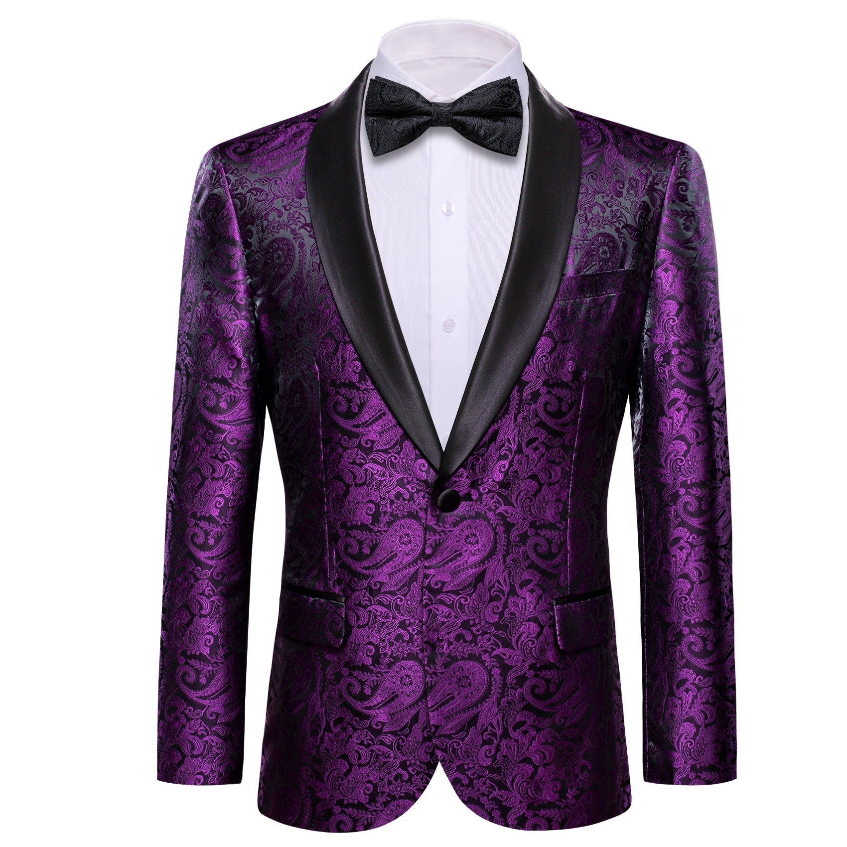 GentCrest Purple Paisley Suit - Image 1