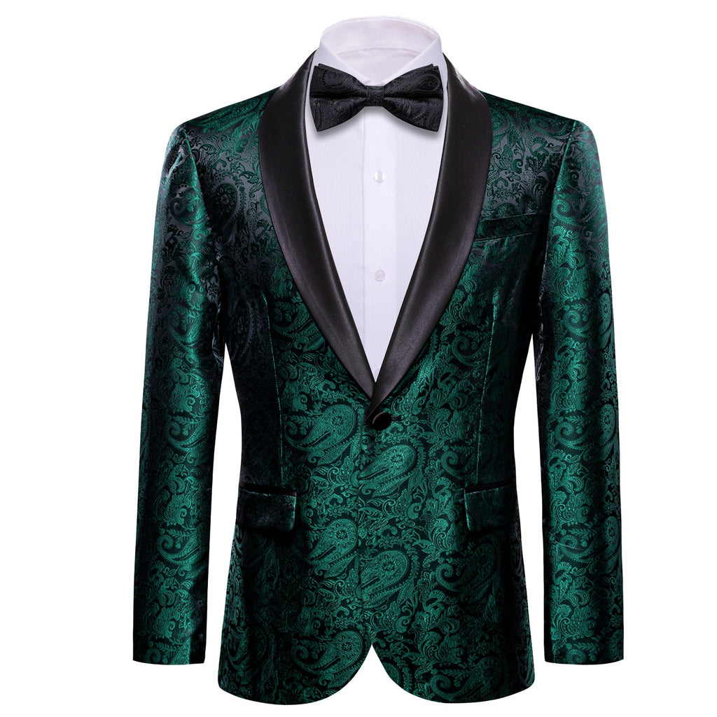 GentCrest Black Paisley Suit - Image 1