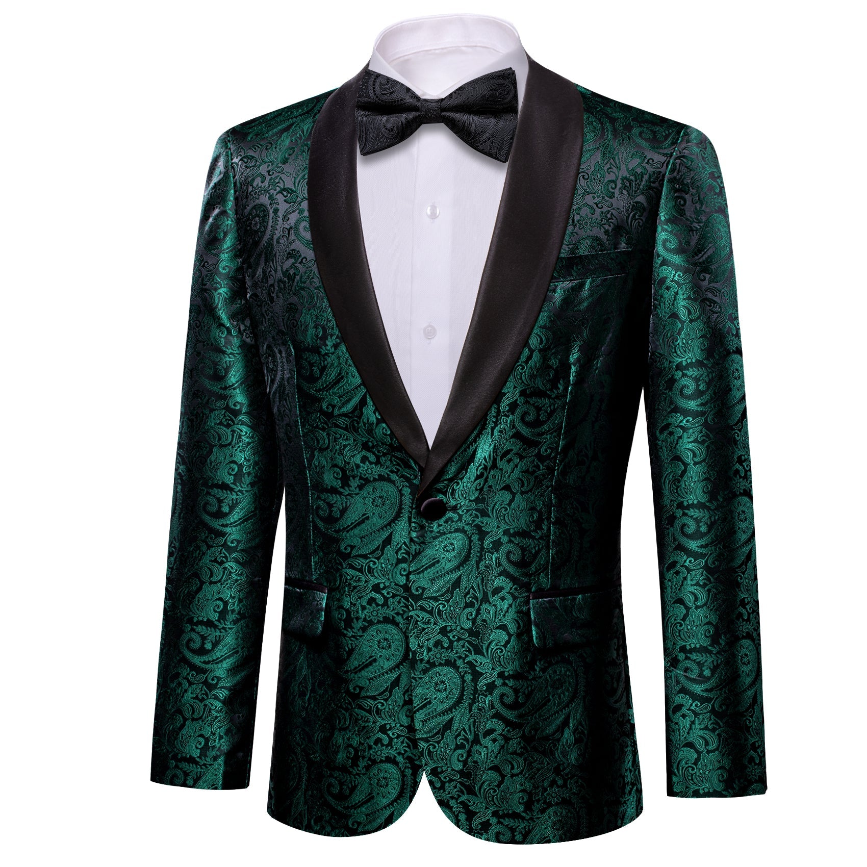 GentCrest Black Paisley Suit - Image 2