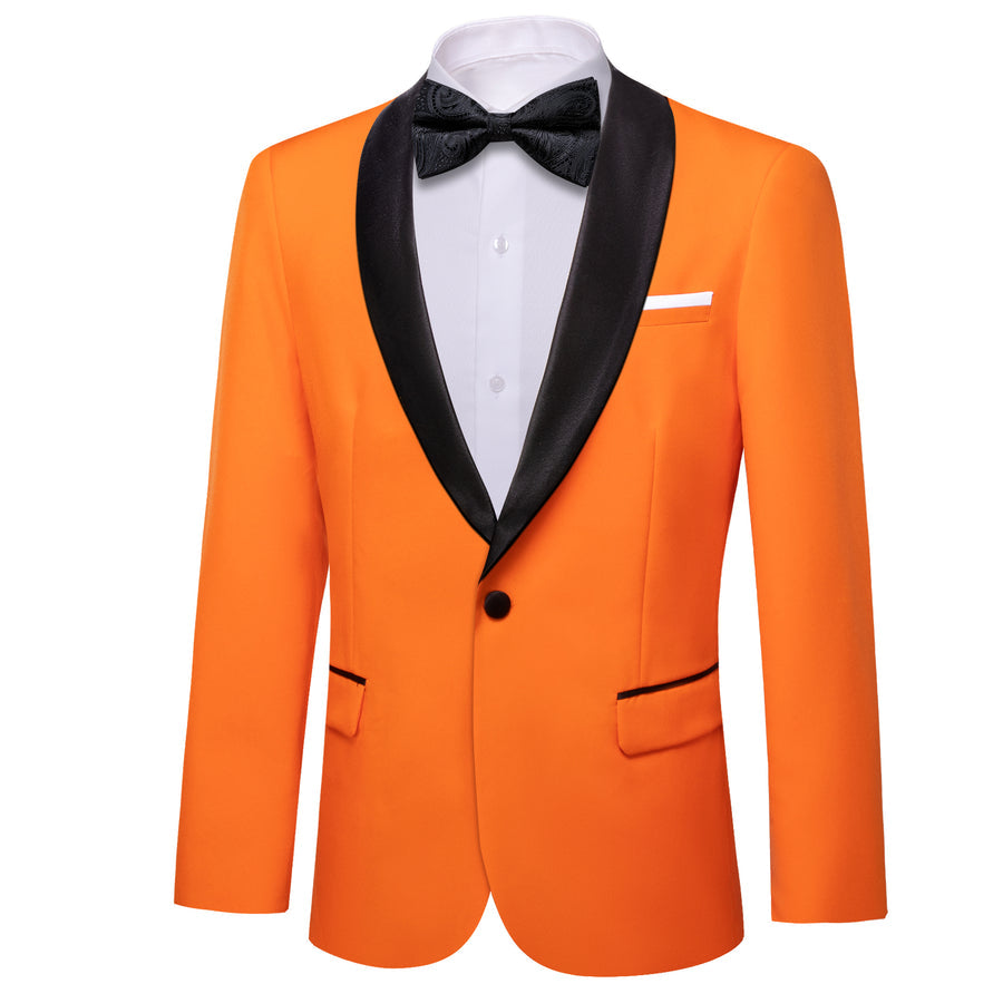 Men's Burnt Orange Shawl Lapel Tuxedo Jacket - GentCrest - View 2