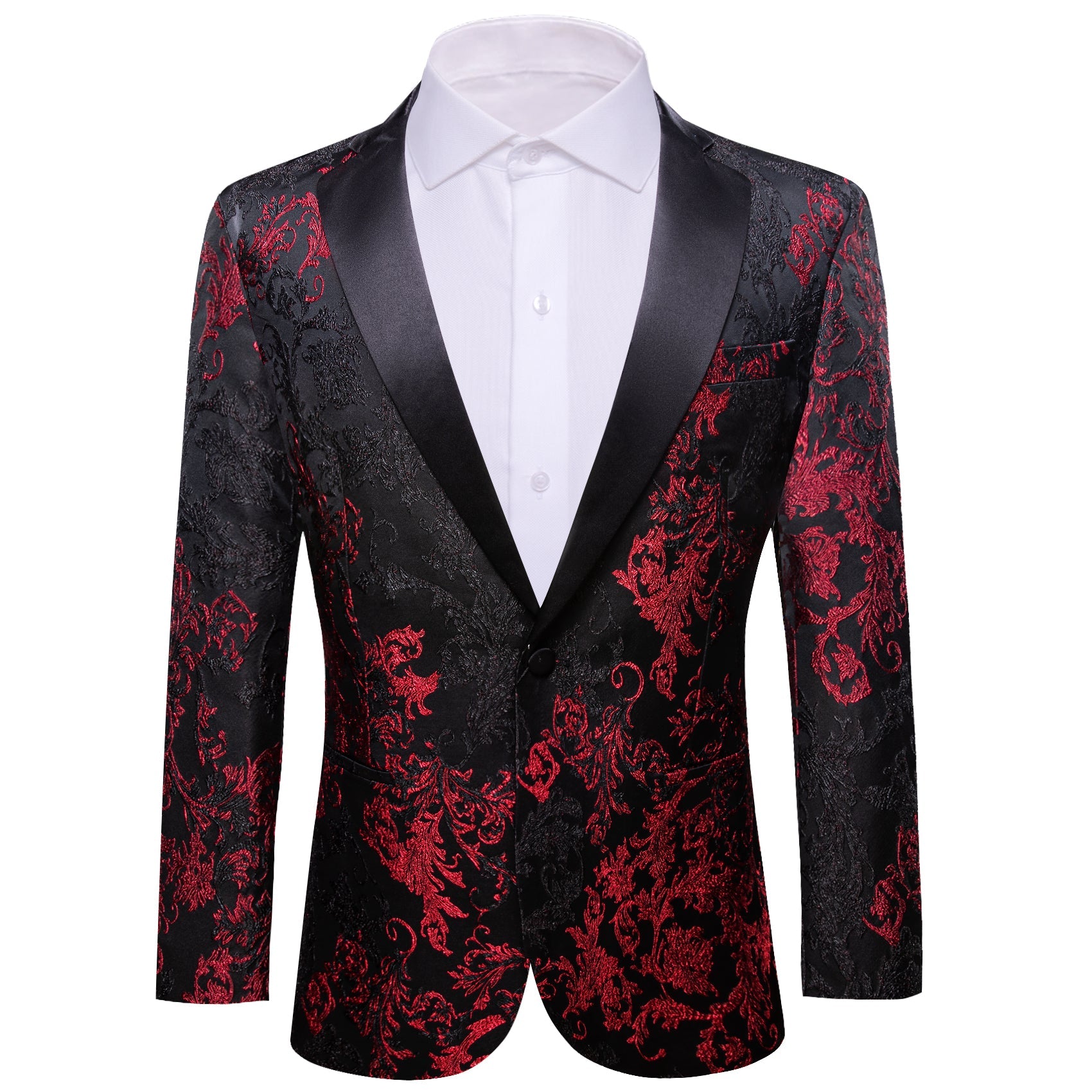 GentCrest Black Floral Suit - Image 1