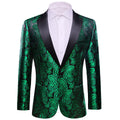 Green and Black Paisley Tuxedo Jacket - GentCrest