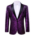 Purple and Black Paisley Tuxedo Jacket - GentCrest