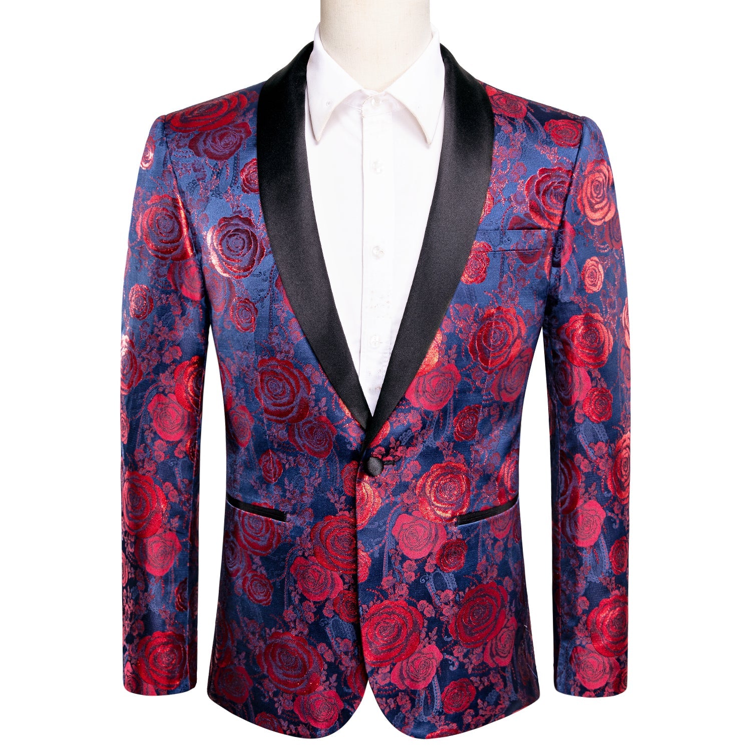 GentCrest Blue Floral Suit - Image 1