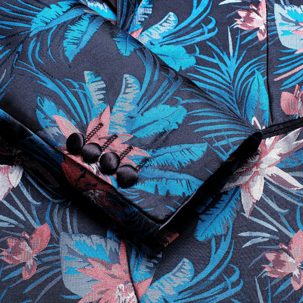 GentCrest Black Floral Suit - Image 6