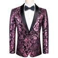 Pink Floral Tuxedo Jacket - GentCrest