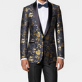 GentCrest Black Floral Suit - Image 1