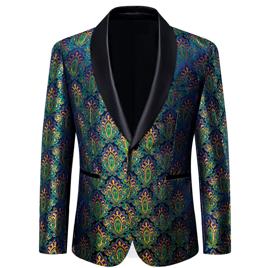 GentCrest Blue Paisley Suit - Image 1