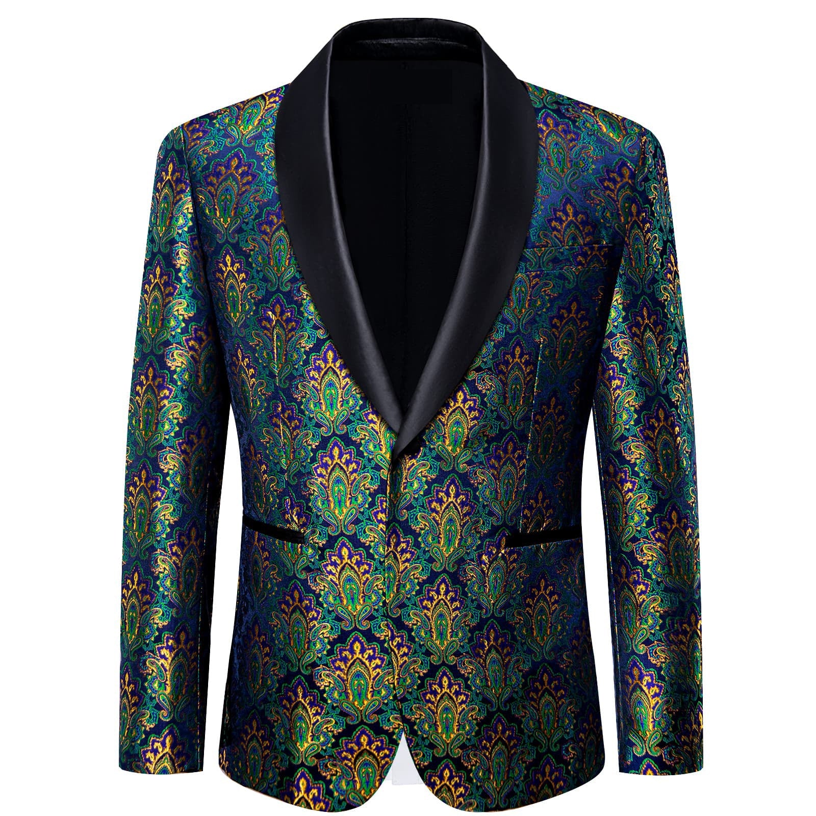GentCrest Blue Paisley Suit - Image 1