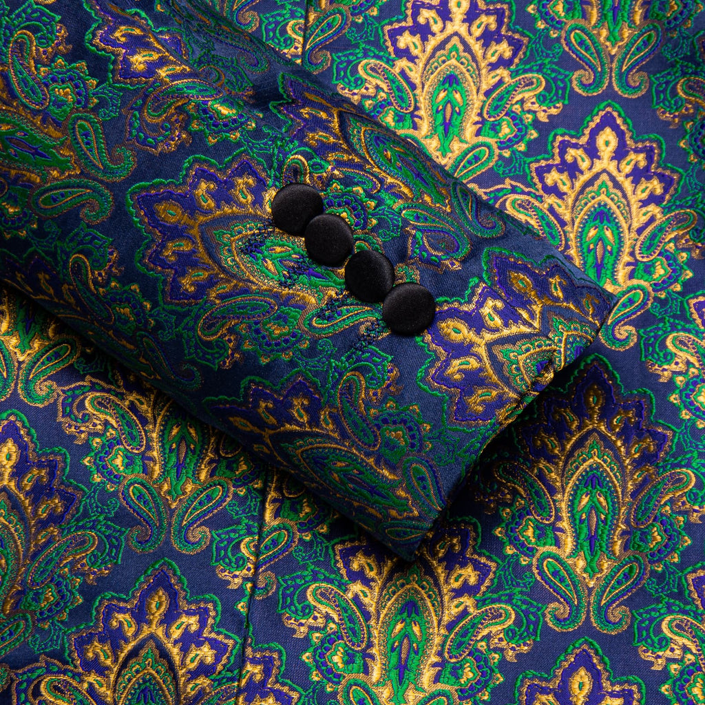 GentCrest Blue Paisley Suit - Image 5