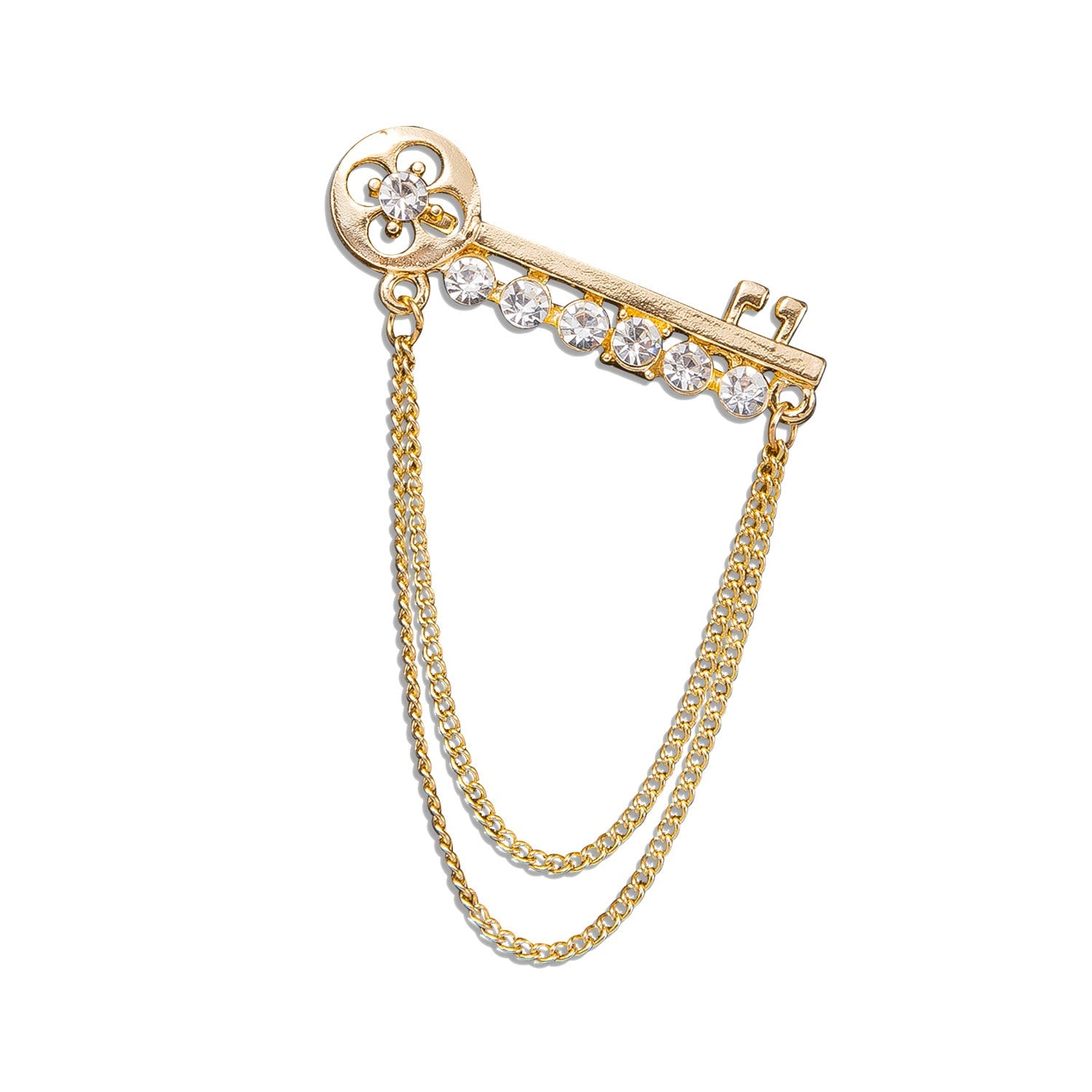 GentCrest Gold Rhinestone Lapel Pin - Image 3