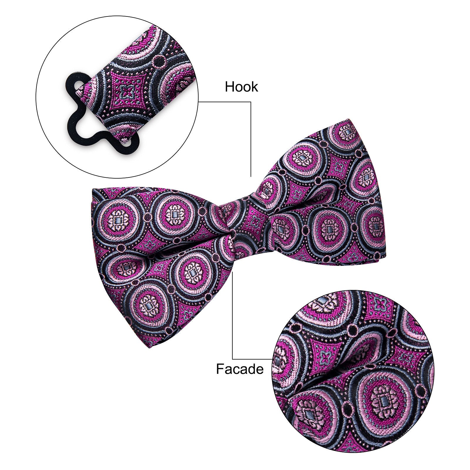GentCrest Purple Polka Dot Bowtie Set - Image 5