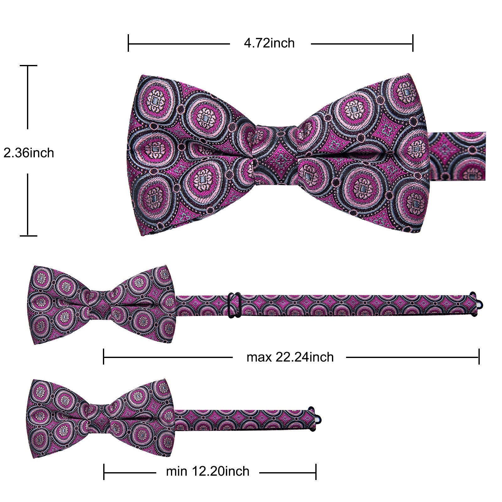 GentCrest Purple Polka Dot Bowtie Set - Image 4