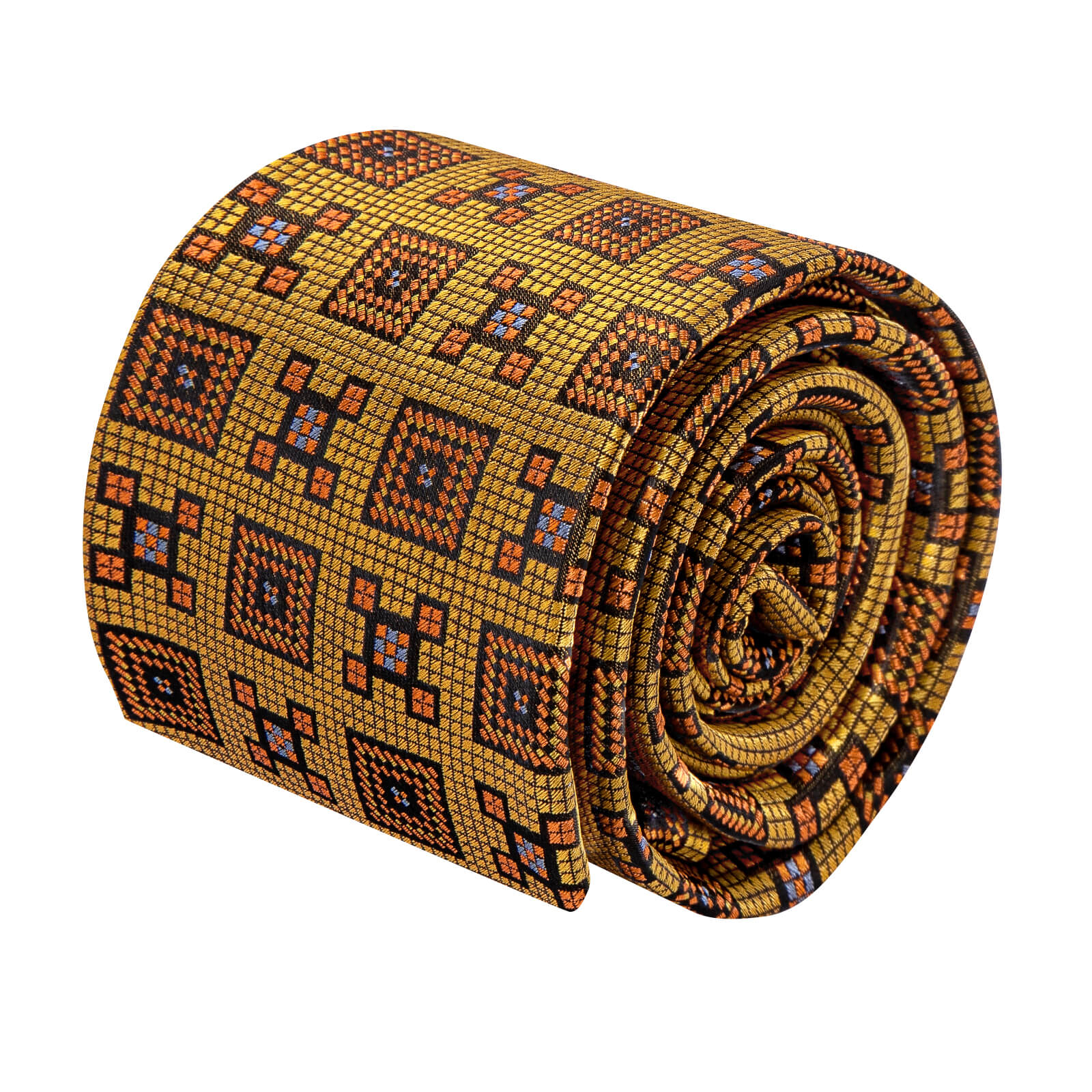 GentCrest Gold Geometric Tie Hanky Cufflinks Set - Image 3