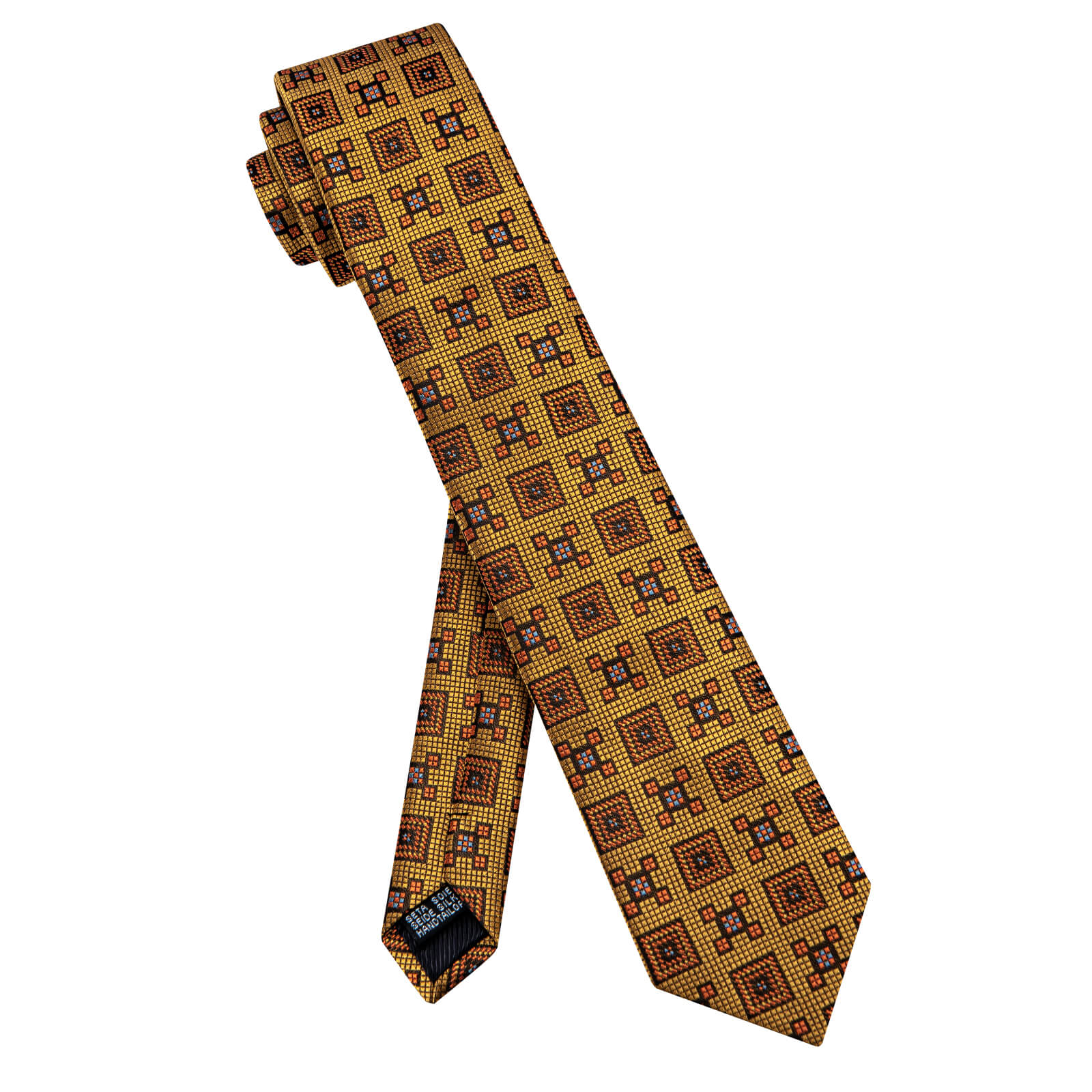 GentCrest Gold Geometric Tie Hanky Cufflinks Set - Image 4