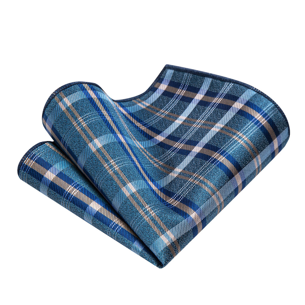 GentCrest Blue Striped Tie Hanky Cufflinks Set - Image 2