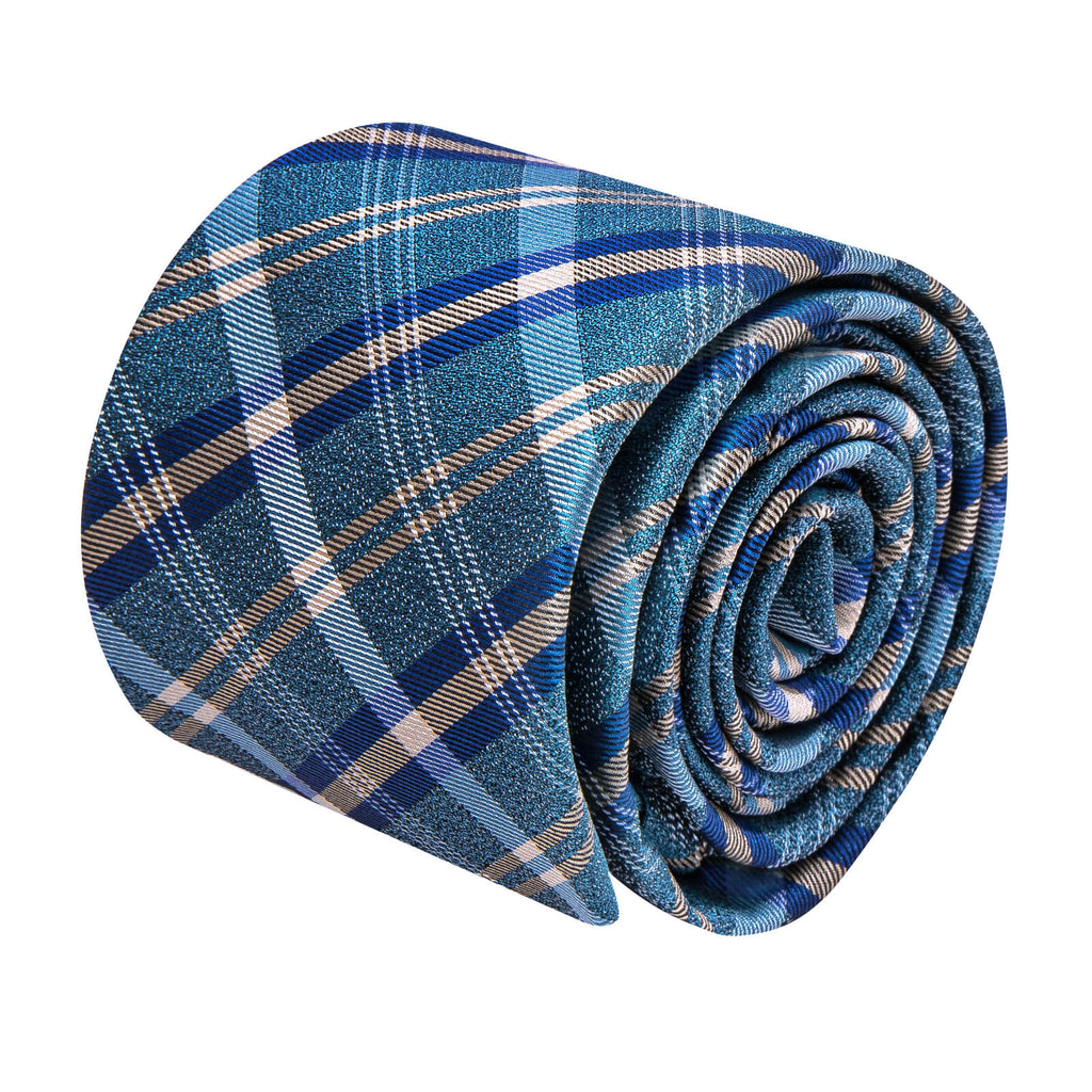 GentCrest Blue Striped Tie Hanky Cufflinks Set - Image 3