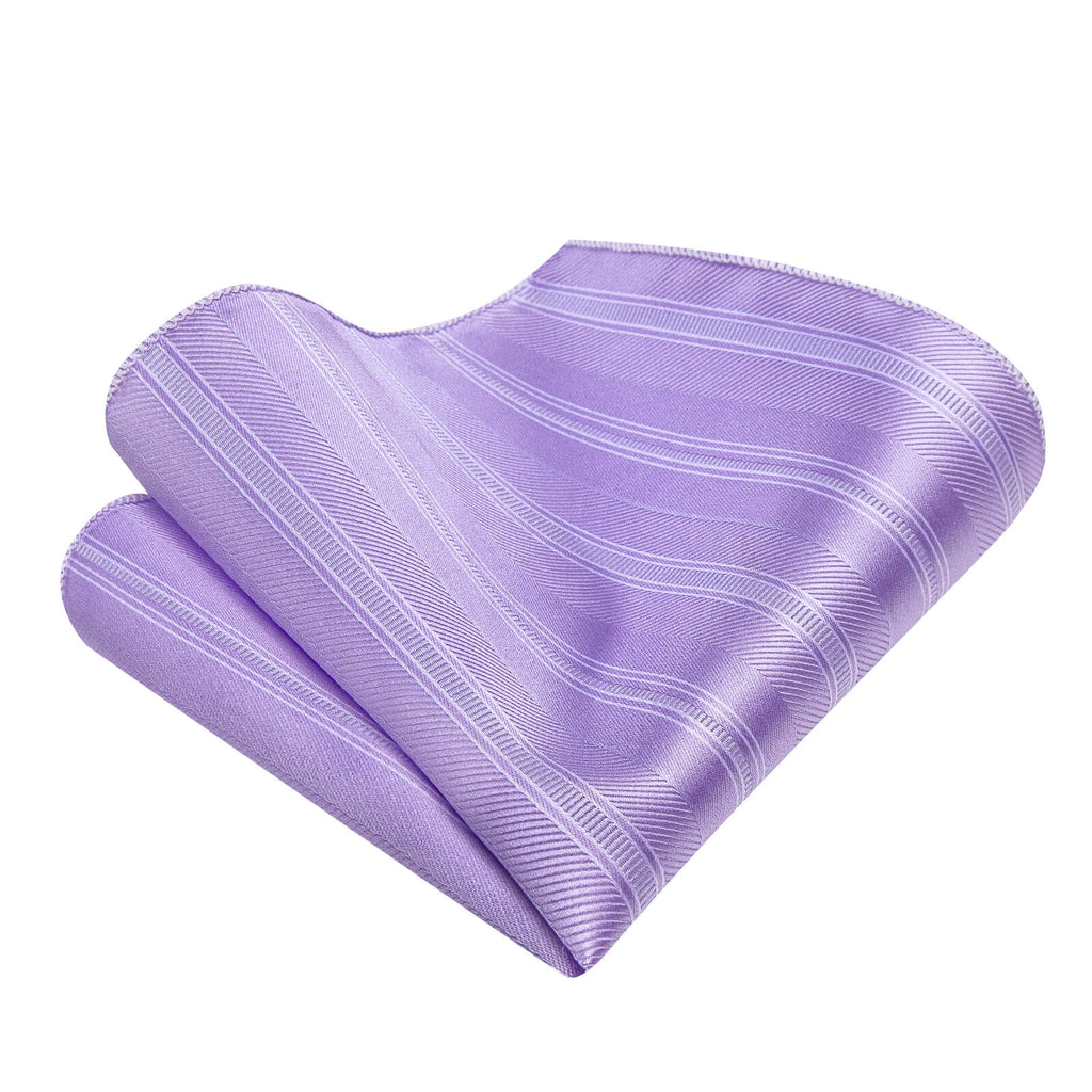 GentCrest Purple Striped Tie Hanky Cufflinks Set - Image 2