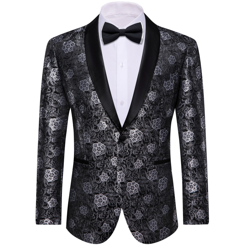 GentCrest Black Floral Suit - Image 1