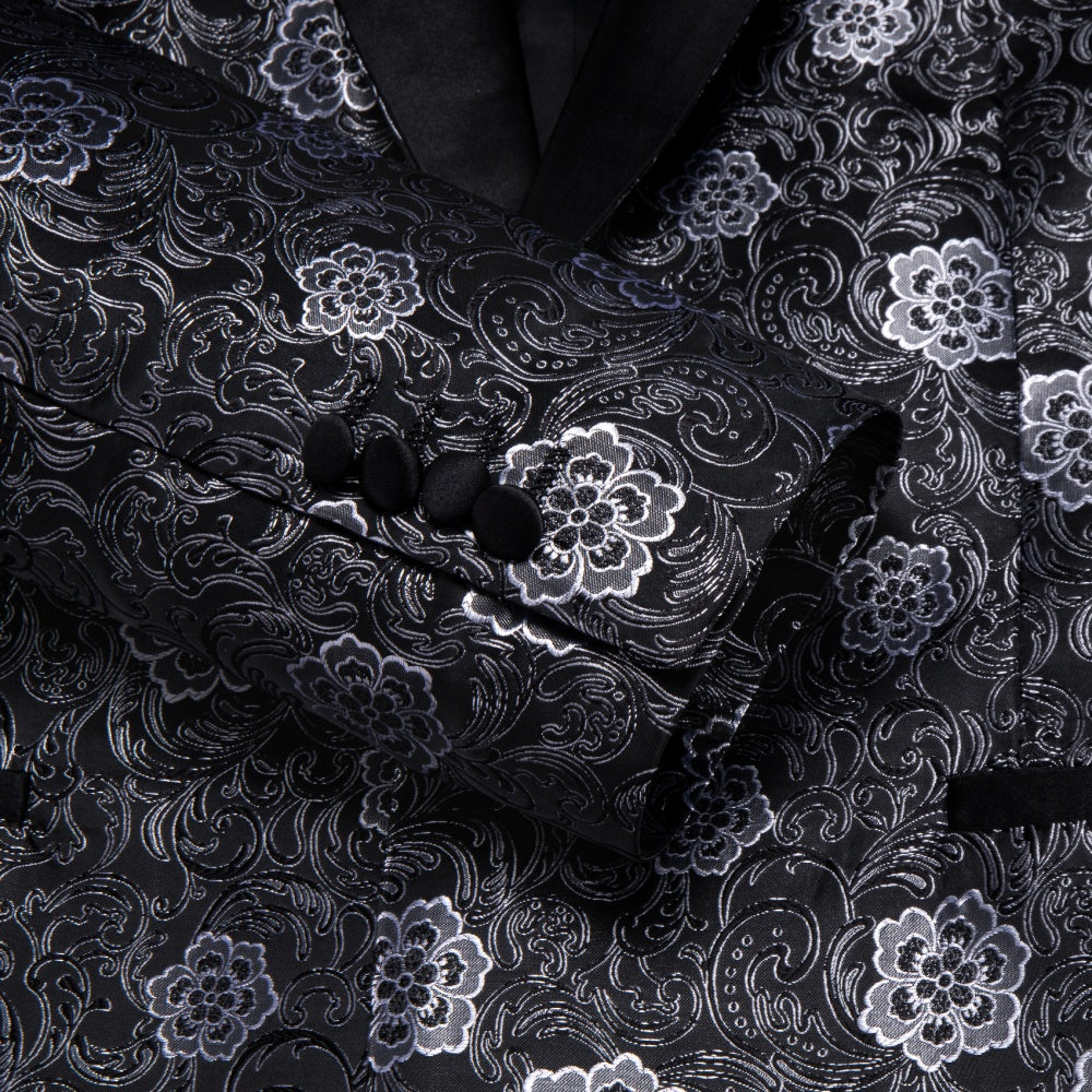GentCrest Black Floral Suit - Image 4