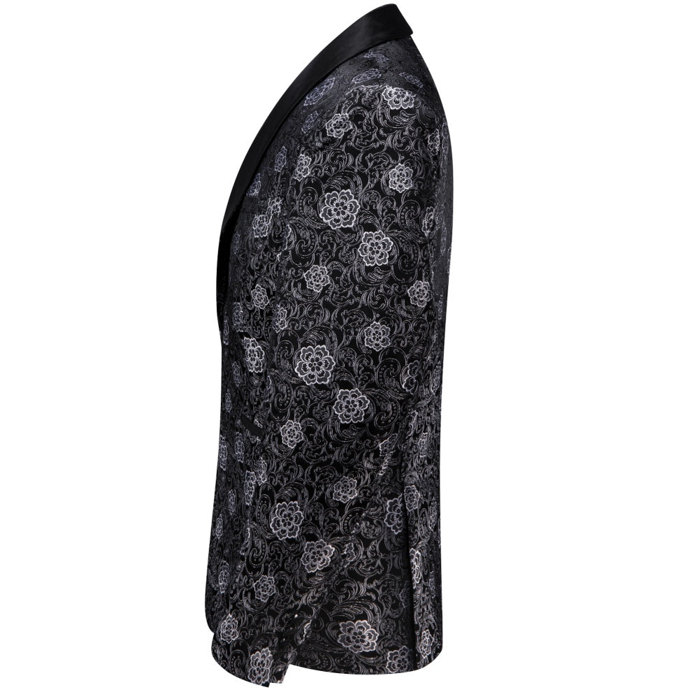 GentCrest Black Floral Suit - Image 3
