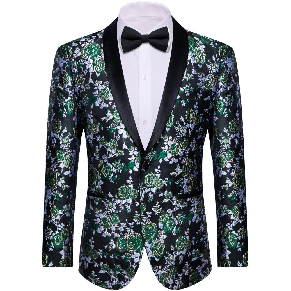 GentCrest Black Floral Suit - Image 1
