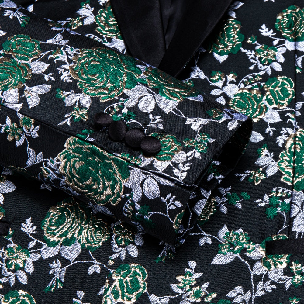 GentCrest Black Floral Suit - Image 5