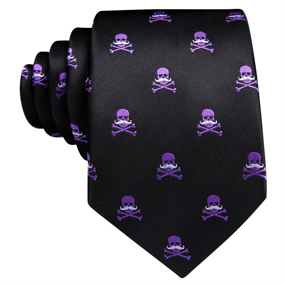 GentCrest Black Novelty Tie Hanky Cufflinks Set - Image 1