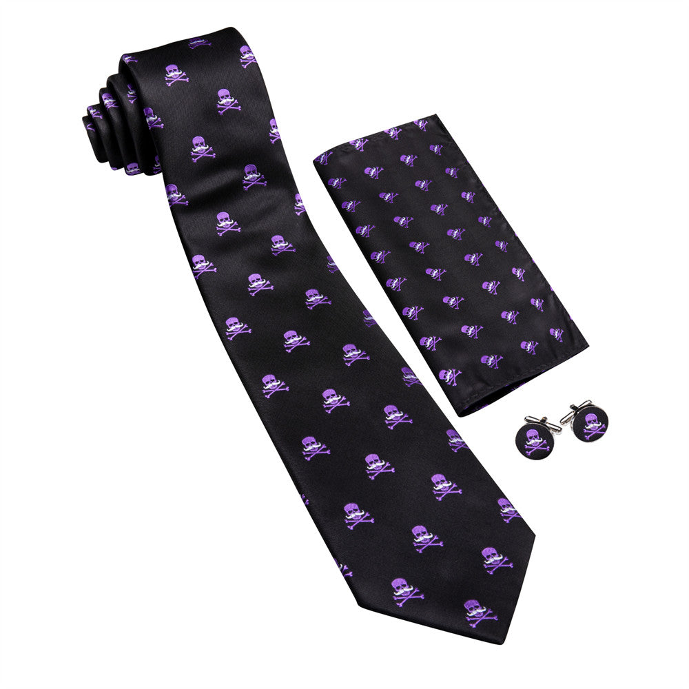 GentCrest Black Novelty Tie Hanky Cufflinks Set - Image 3