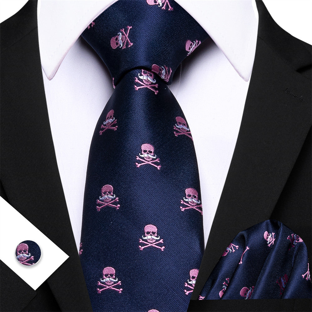 GentCrest Black Novelty Tie Hanky Cufflinks Set - Image 1
