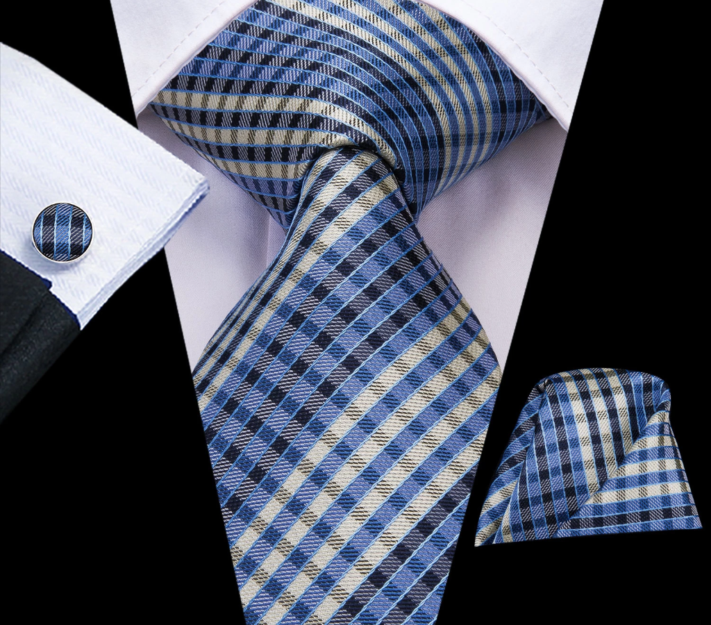 Modern Plaid Silk Tie Set - GentCrest