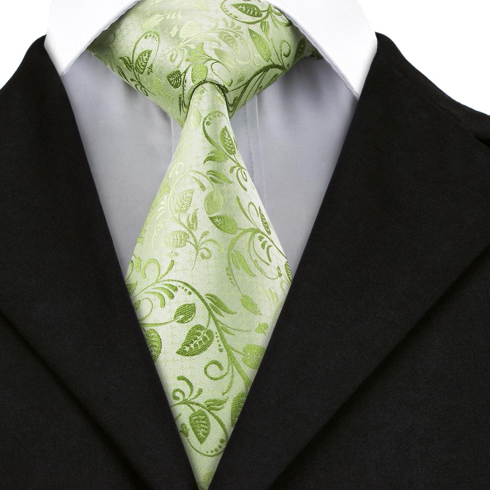 GentCrest Green Floral Tie Hanky Cufflinks Set - Image 2