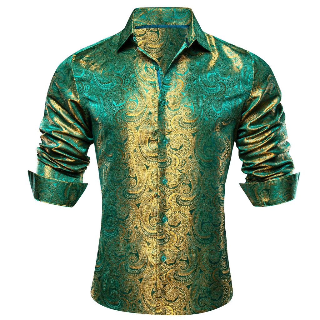 GentCrest Green Paisley Shirt - Image 2