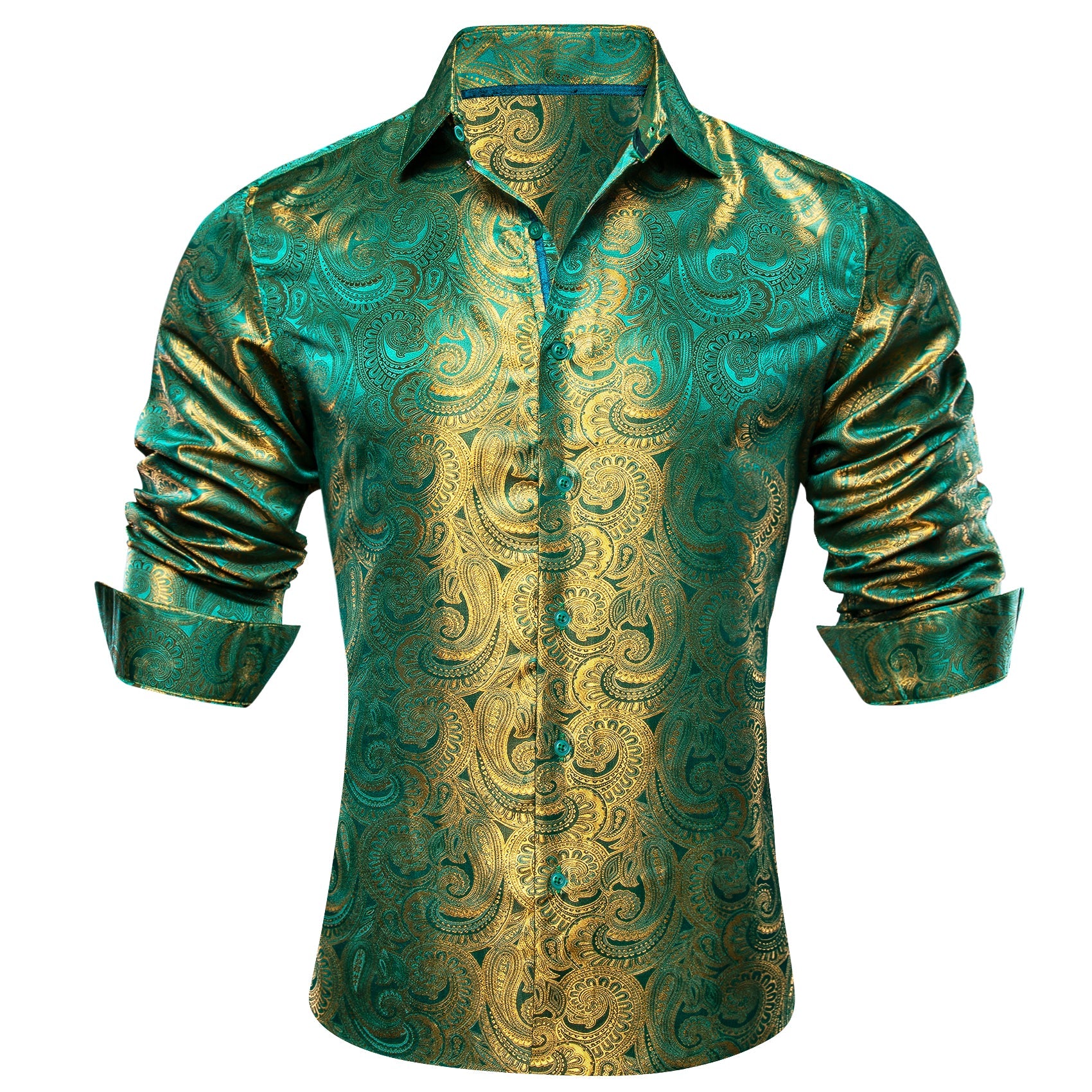 GentCrest Green Paisley Shirt - Image 2