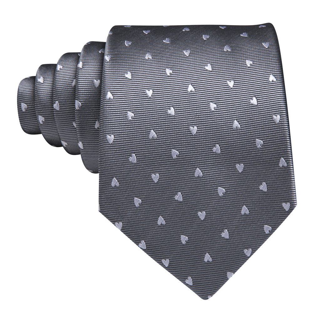 GentCrest Grey Geometric Tie Hanky Cufflinks Set - Image 3