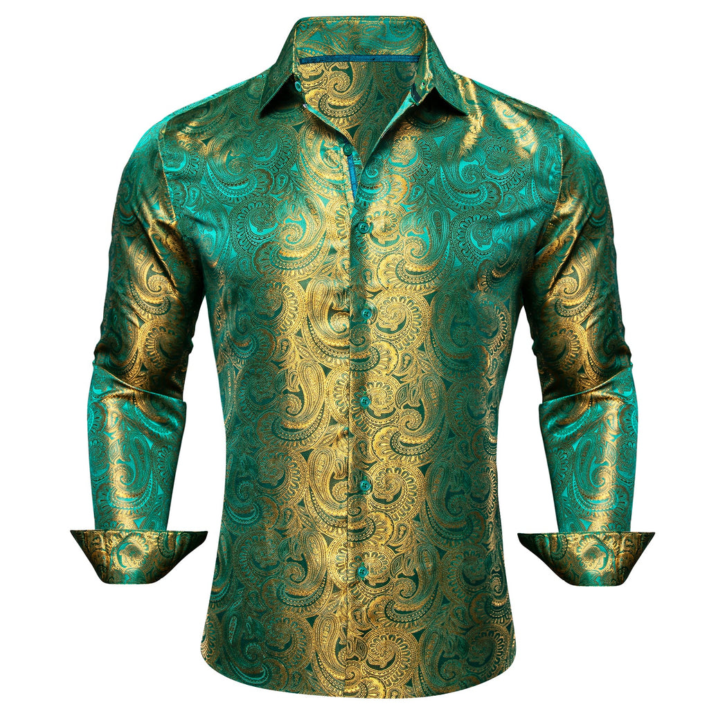 GentCrest Green Paisley Shirt - Image 1