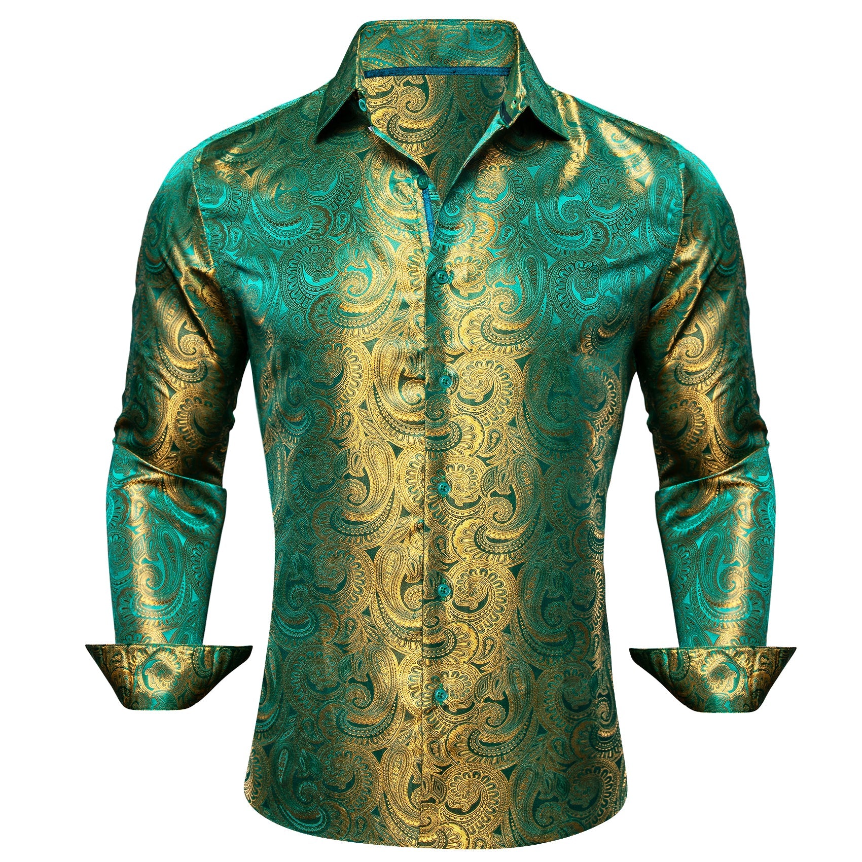 GentCrest Green Paisley Shirt - Image 1