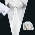 Wedding Day White Silk Tie Set - GentCrest