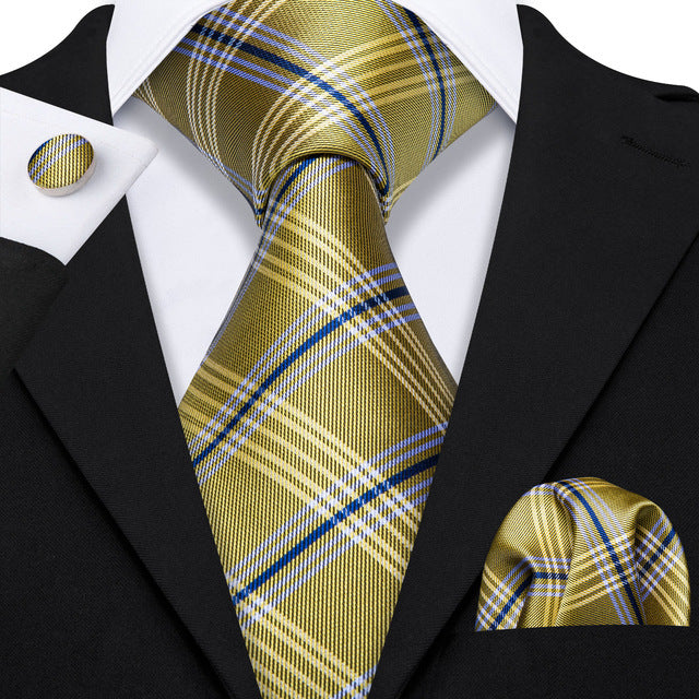 Sunset Gold Premium Tie Silk Tie Set - GentCrest