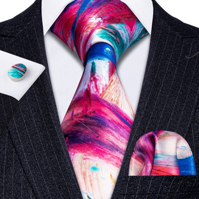 Memories Abstract Silk Tie Set - GentCrest