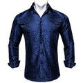 Navy Blue Paisley Dress Shirt - GentCrest