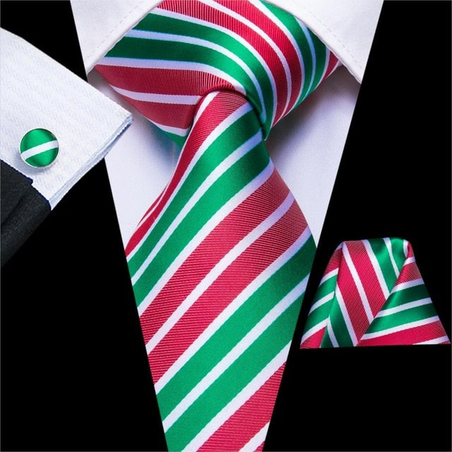 Christmas Colors Silk Tie Set - GentCrest