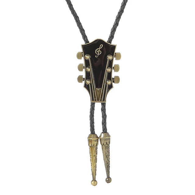 Fashion Guitar Bolo Tie with Musical Flair - GentCrest - View 8